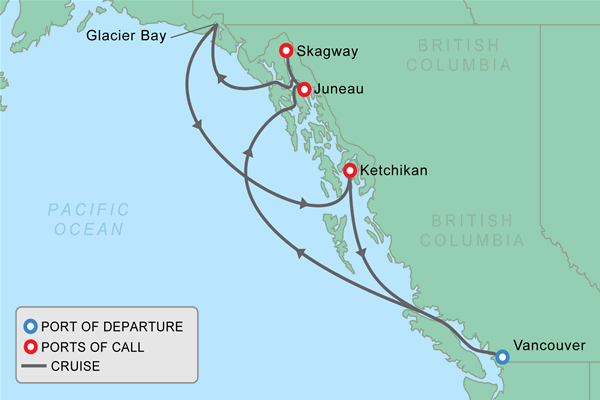 Cruise itinerary map