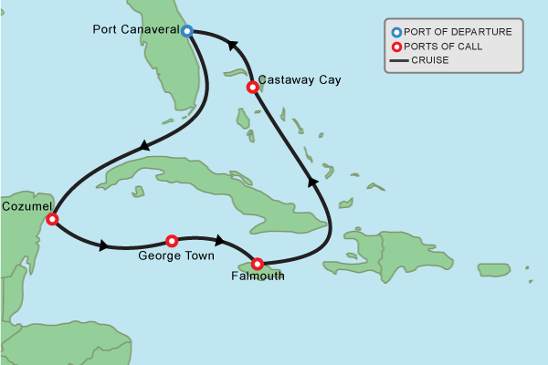 Cruise itinerary map