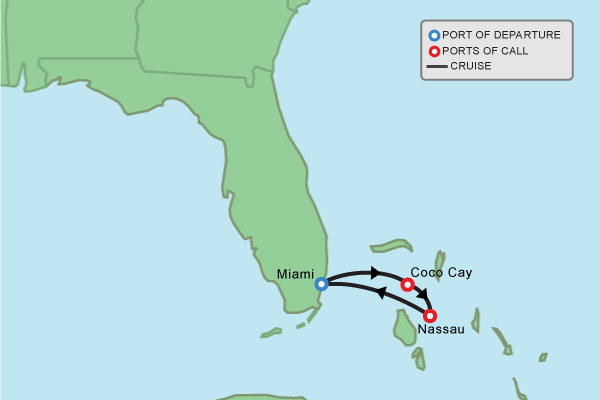 Cruise itinerary map