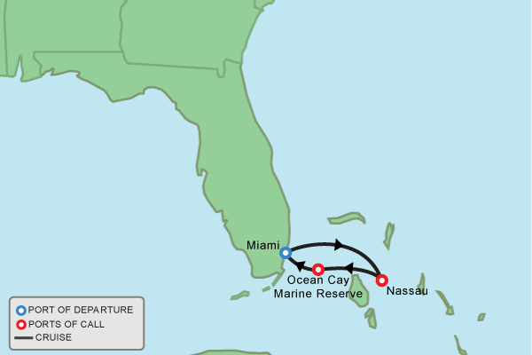 Cruise itinerary map