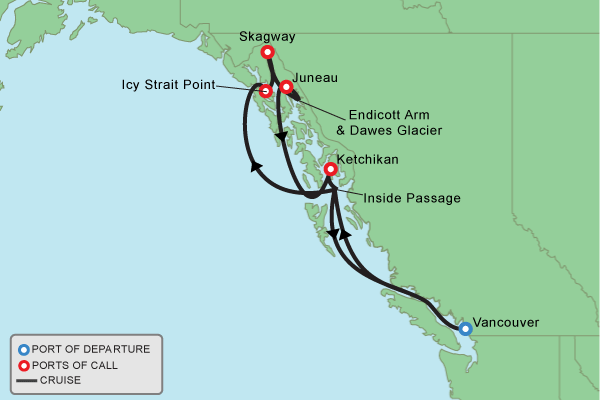 Cruise itinerary map